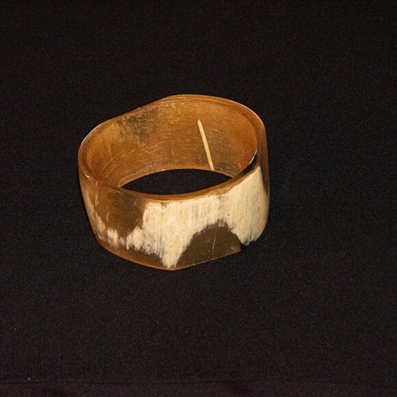 Vintage Water Buffalo Horn Cuff Bracelet - Picture 2 of 5